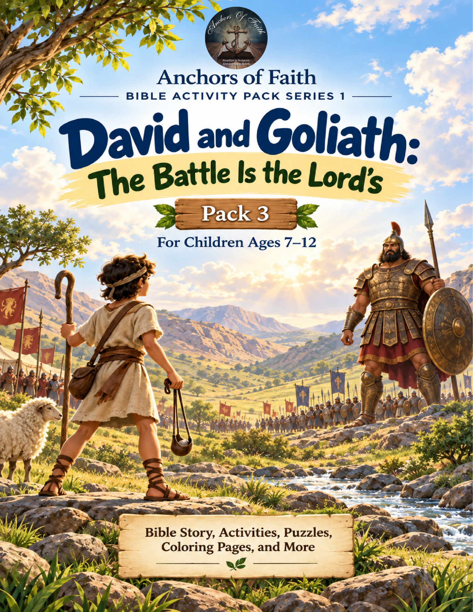 David and Goliath – Printable Bible Activity Pack for Kids Ages 7–12